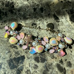 Betsy Johnson starfish and shells bracelet